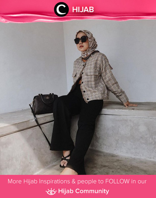 Lift up your look with tweed outerwear like Clozetter @nabilaaz. Simak inspirasi gaya Hijab dari para Clozetters hari ini di Hijab Community. Yuk, share juga gaya hijab andalan kamu.
