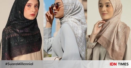 9 Rekomendasi Hijab Motif Mulai dari Rp145 Ribuan