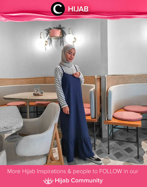 Put your striped top and sneakers on for a casual Sunday look. Image shared by Clozetter @ratnasrdw. Simak inspirasi gaya Hijab dari para Clozetters hari ini di Hijab Community. Yuk, share juga gaya hijab andalan kamu.