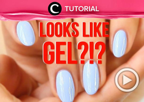 Yes you can! Ubah tampilan nail polish-mu menjadi seperti gel. Tonton caranya di: http://bit.ly/2D3DZep . Video ini di-share kembali oleh Clozetter @Ranialda. Jangan lupa intip Tutorial Section untuk tips dan tutorial lainnya ya.