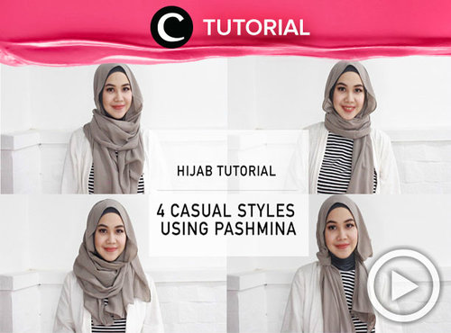 Masih berkutat dengan gaya hijab pashmina yang sama setiap hari? Yuk, ciptakan 4 look yang baru untuk gaya hijab pashmina yang bisa kamu contek dalam video berikut http://bit.ly/2datStT. Video ini di-share kembali oleh Clozetter: kyriaa. Cek Tutorial Updates lainnya pada Tutorial Section.