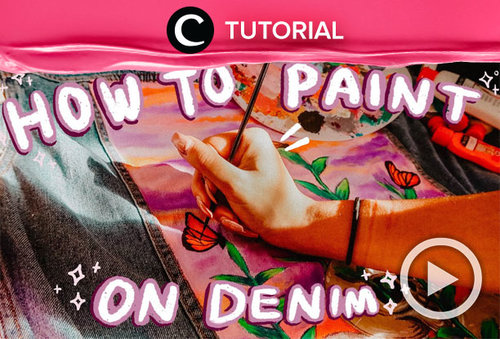 How to paint in denim jeans: http://bit.ly/3dS7fI4. Video ini di-share kembali oleh Clozetter @dintjess. Lihat juga tutorial lainnya di Tutorial Section.