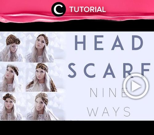 Ada banyak cara untuk menutupi bad hair day dan salah satunya ialah dengan head scarf. Yuk, cek tutorialnya di sini: http://bit.ly/2R9wnvF . Video ini di-share kembali oleh Clozetter @Kamiliasari. Initip tutorial lainnya di Tutorial Section.
