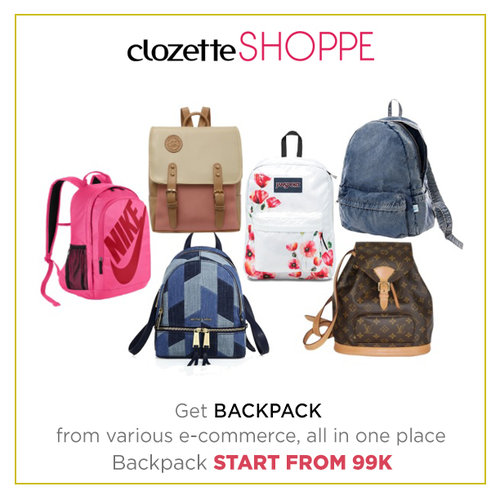 Pakai backpack tetap bisa terlihat modis lho, Clozetters. Lengkapi gayamu dengan belanja koleksi backpack trendy MULAI 99 ribu dari berbagai ecommerce site via #ClozetteSHOPPE!   http://bit.ly/belanjabackpack