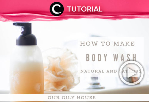 Making your own natural body wash at home? Check out this video for more: https://bit.ly/2ALGPpY . Video ini di-share kembali oleh Clozetter @ranialda. Lihat juga tutorial lainnya yang ada di Tutorial Section.

