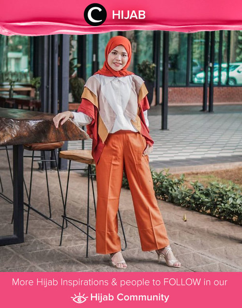 Add some fresh colour to your outfit like Clozetter @cicidesri with her eye-catching orange look. Simak inspirasi gaya Hijab dari para Clozetters hari ini di Hijab Community. Yuk, share juga gaya hijab andalan kamu.