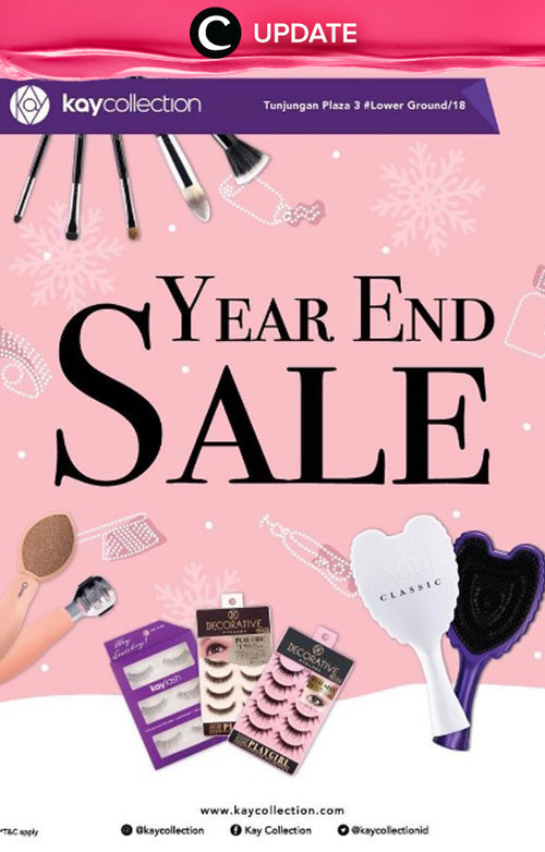 Kay Collection year end sale starts! Promo ini berlaku hingga 31 Desember 2016 so don't miss this! Jangan lewatkan info seputar acara dan promo dari brand/store lainnya di Updates section.