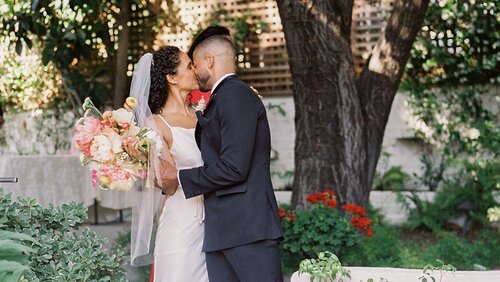 After Canceling Their Big Plans Amid COVID-19, This Couple Had a Fairy-Tale Backyard Wedding