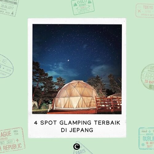 Setelah pandemi berakhir nanti, saat kamu berlibur ke Jepang, kamu bisa mencoba pengalaman liburan yang nggak biasa melalui glamorous camping atau yang biasa disebut glamping!Menawarkan sensasi berkemah di alam terbuka dengan fasilitas nyaman dan lengkap bak di hotel, berikut Clozette beri rekomendasi 4 spot glamping terbaik di Jepang yang wajib banget kamu kunjungi saat berlibur ke Negara Sakura nanti✨Cari tahu lebih lengkap di artikel berikut yuk bit.ly/ClzGlampingJapanArticle (LINK ON BIO)📷 @wildbeach_official chibimi_ikka @izushabotenvillage @pica_camp#ClozetteID #ClozetteIDVideo #ClozetteXCoolJapan #ClozetteIDCoolJapan