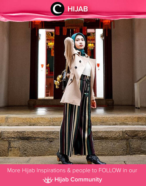 Memasuki musim semi, kamu yang tengah bepergian ke negara subtropis bisa memakai trench coat dan boots di tengah suhu udara yang mulai menghangat. Image shared by Clozetter @yuyunwidalestari. Simak inspirasi gaya Hijab dari para Clozetters hari ini di Hijab Community. Yuk, share juga gaya hijab andalan kamu.