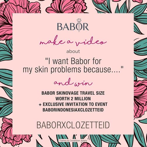 It's time to announce the winner of Babor Indonesia x Clozette Indonesia Instagram Video Contest. 
Congratulations to @vienesca! 🎉🎉🎉 You deserve Babor Skinovage Travel Size worth IDR 2,000,000 & invited to #BaborIndonesiaxClozetteID event this Saturday.

Kindly DM your email, address & phone number.

#ClozetteID #BaborxClozetteID