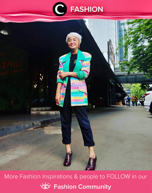 Clozette Ambassador @titaztazty and her statement outerwear made our Sunday feel more colorful! Simak Fashion Update ala clozetters lainnya hari ini di Fashion Community. Yuk, share outfit favorit kamu bersama Clozette.