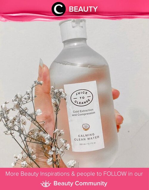 Calming Clean Water dari Juice to Cleanse ini benar-benar memiliki formula yang calming dan mampu menghapus makeup tanpa meninggalkan residu, lho, Clozetters! Image shared by Clozette Ambassador @reginabundiarti. Simak Beauty Update ala clozetters lainnya hari ini di Beauty Community. Yuk, share produk favorit dan makeup look kamu bersama Clozette.