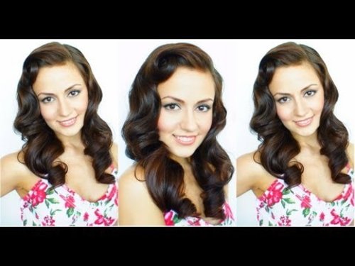 Vintage Pin-up Hairstyle - YouTube