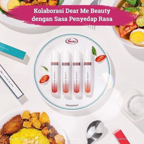 Satu lagi kerja sama unik dari gabungan dua brand lokal yang tidak biasa, Dear Me Beauty sebagai local beauty brand berkolaborasi dengan salah satu legenda “permicinan” Indonesia, apalagi kalau bukan Sasa penyedap rasa..Kolaborasi unik ini menghasilkan lipcream, loose powder, dan eyeshadow palatte dengan warna-warna cantik yang sudah bisa kamu dapatkan mulai hari ini..📷 @dearmebeauty @sasamelezatkan #ClozetteID #dearmebeauty #sasamelezatkan #LocalsBetterTogether