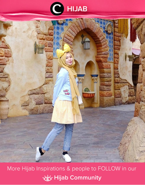 Play with pastel yellow and blue outfit. Simak inspirasi gaya Hijab dari para Clozetters hari ini di Hijab Community. Image shared by Clozette Ambassador: @mellarisya. Yuk, share juga gaya hijab andalan kamu 