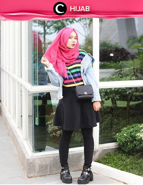 Happy Sunday! Yuk, kenakan outfit penuh warna untuk mengisi keceriaanmu hari ini. Simak inspirasi gaya di Hijab Update dari para Clozetters, di sini http://bit.ly/clozettehijab. Image shared by Clozetter: mellarisya. Yuk, share juga gaya hijab andalan kamu.