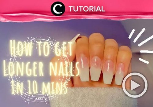 How to get longer nails in 10 minutes: https://bit.ly/3u4qXGB . Video ini di-share kembali oleh Clozetter @dintjess. Lihat juga tutorial lainnya di Tutorial Section.