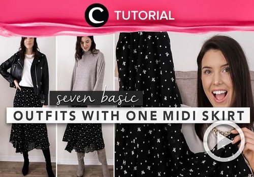 Style your midi skirt like a pro! Steal the tips here: https://bit.ly/3mpZnjG. Video ini di-share kembali oleh Clozetter @juliahadi. Lihat juga tutorial lainnya di Tutorial Section.
