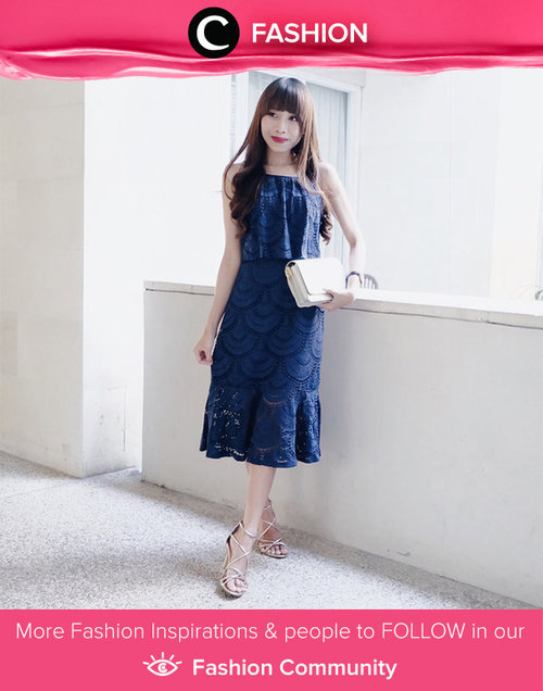 Lace dress in navy color for attending private wedding party, why not? Simak Fashion Update ala clozetters lainnya hari ini di Fashion Community. Image shared by Clozetter: @tephieteph. Yuk, share outfit favorit kamu bersama Clozette.