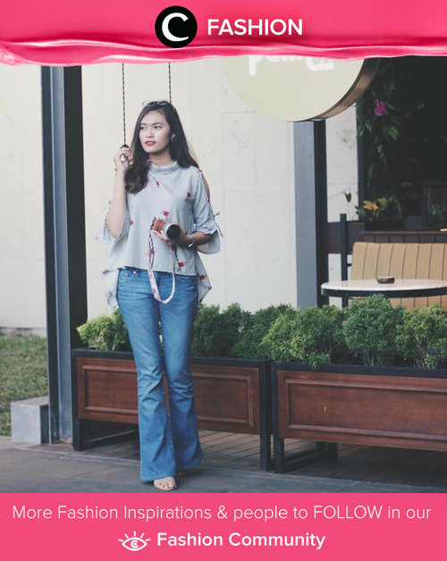 Try flare pants and pair with asymetric top. Or you can pull it together with formal shirt and you've got a classic American look. Simak Fashion Update ala clozetters lainnya hari ini di Fashion Community. Image shared by Star Clozetter: @deniathly. Yuk, share outfit favorit kamu bersama Clozette.