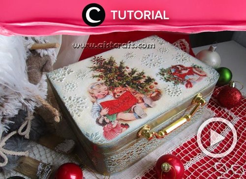 Christmas is getting closer! Kamu bisa membuat dekorasi ataupun kado berupa vintage box seperti ini, Clozetters. Coba lihat cara membuatnya di: http://bit.ly/34ULEqP. Video ini di-share kembali oleh Clozetter @kamiliasari. Lihat juga tutorial lainnya di Tutorial Section.