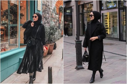 8 OOTD Hijab Serba Hitam Anti Bosan dan Bisa Buat Wajah Glowing