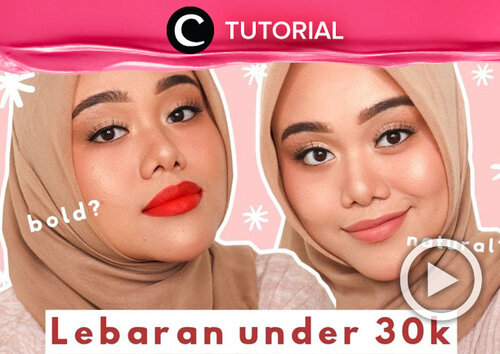 Natural atau Bold, kedua look makeup ini sama-sama cocok untuk melengkapi riasan wajahmu saat bersilahturahmi secara virtual, lho. Yuk, intip tutorialnya di : https://bit.ly/2LszfCs. Video ini di-share kembali oleh Clozetter @shafirasyahnaz. Lihat juga tutorial lainnya yang ada di Tutorial Section.