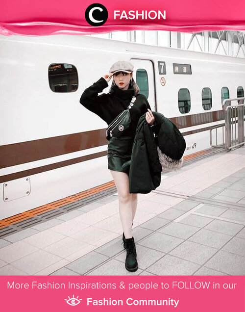 Travel in style ala Clozetter @ladies_journal: all black outfit with a hint of neutral color for the hat. Bisa kamu tiru untuk rencana-rencana liburanmu nanti, Clozetters! Simak Fashion Update ala clozetters lainnya hari ini di Fashion Community. Yuk, share outfit favorit kamu bersama Clozette.