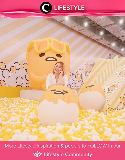 Para fans Gudetama, sudah sempat berkunjung ke Gudetama Ball Pool Mall of Indonesia bulan Februari lalu? Instalasi ini menggemaskan sekali, lho. Image shared by Clozetter @giselavi_. Simak Lifestyle Update ala clozetters lainnya hari ini di Lifestyle Community. Yuk, share momen favoritmu bersama Clozette.