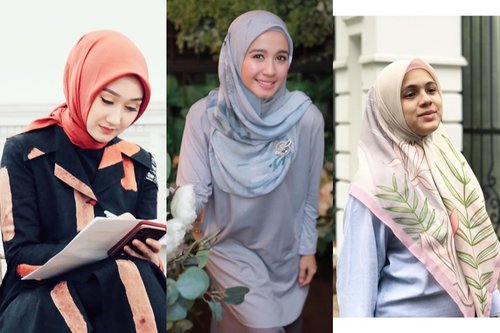 7 Cara Pakai Hijab Segi Empat yang Simpel untuk Kondangan Ala Selebriti