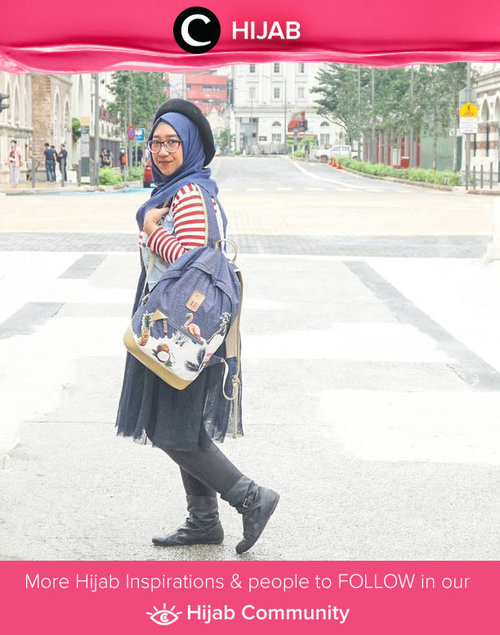 Mix n match dengan aksen tumpuk yang playful dan colorful ini mengingatkan kita akan Harajuku style ala remaja Jepang ya. Simak inspirasi gaya Hijab dari para Clozetters hari ini di Hijab Community. Image shared by Clozetter @newhildaikka. Yuk, share juga gaya hijab andalan kamu. 