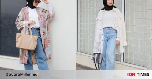 10 Ide OOTD Hijab dengan Outerwear ala Alifia Diannisa, Fashionable!
