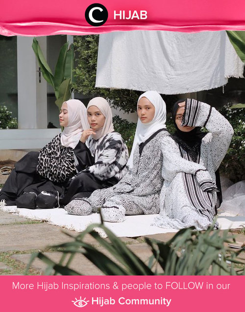 Need some outfit inspiration for matching look with your sisters? Steal Clozette Ambassador @Imeldaaf's style with black and white colored outfit. Simak inspirasi gaya Hijab dari para Clozetters hari ini di Hijab Community. Yuk, share juga gaya hijab andalan kamu.