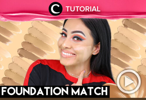 Here's how to find your foundation shade: https://bit.ly/2IWDaJU. Video ini di-share kembali oleh Clozetter @kamiliasari. Lihat juga tutorial lainnya di Tutorial Section.