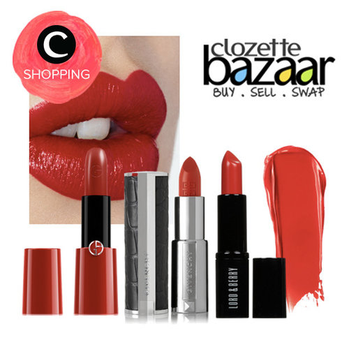 Warnai Seninmu dengan berbagai lipstik favorit yang dapat dibeli di bit.ly/1K8cAln #ClozetteBazaar. We think that classic RED will never fail ;)