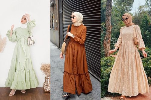 8 OOTD Dress Hijab Modern Yang Santun Bisa Buat Kondangan Dan Lebaran