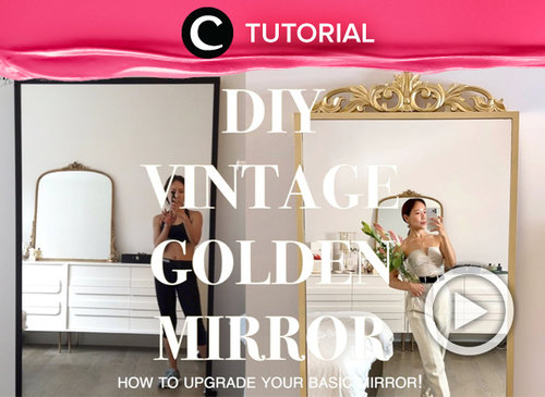Make your room look even better with this D.I.Y Vintage Golden Mirror Ideas: https://bit.ly/3ht5MWY. Video ini di-share kembali oleh Clozetter @zahirazahra. Lihat juga tutorial lainnya yang ada di Tutorial Section.