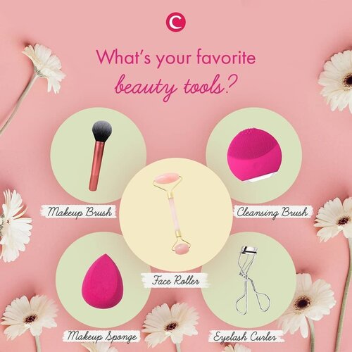 Tahu kah kamu kalau beauty tools itu banyak jenis dan variasinya, lho, Clozetters! Nggak hanya makeup brush dan makeup sponge yang bisa dibilang paling familiar dengan rutinitas ber-makeup kita pada umumnya. Ada juga face roller, cleansing brush, sampai eyelash curler. Kalau kamu, apa beauty tools kesukaanmu? Tulis di kolom komentar, ya! #ClozetteID #ClozetteIDTriviaQuiz