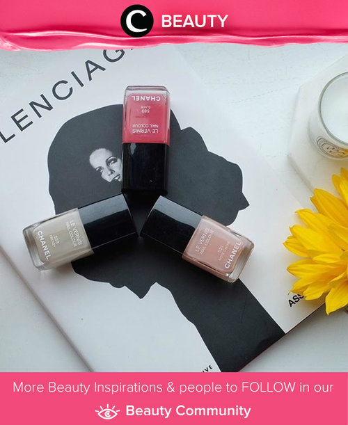  We can never say no to new nail color, but there some classic nail polish colors that you should always have in your collection. Simak Beauty Updates ala clozetters lainnya hari ini di Beauty Community. Image shared by Clozetter: ambarhanahesty. Yuk, share beauty product andalan kamu bersama Clozette.