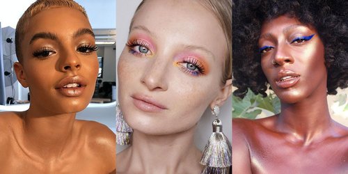 Bright Eyeliner and Ultra Glowy Makeup Will Be the Biggest Makeup Trends This Spring
