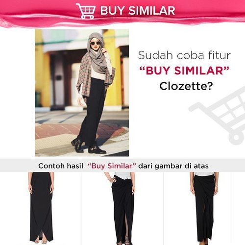 Yuk coba fitur Buy Similar di website dan aplikasi Clozette Indonesia. Belanja online jadi mudah banget!
#ClozetteID