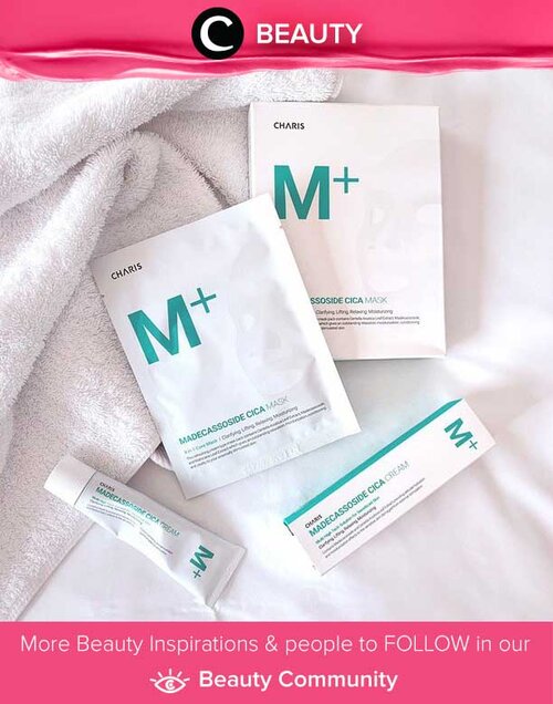 Salah satu skincare yang bisa kamu andalkan untuk kulit iritasi dan kemerahan adalah M+ Madecassoside Cica ini. Mudah menyerap, cream dan maskernya bisa menenangkan kulitmu. Simak Beauty Update ala clozetters lainnya hari ini di Beauty Community. Image shared by Clozette Ambassador @steviiewong. Yuk, share juga beauty product favoritmu bersama Clozette.