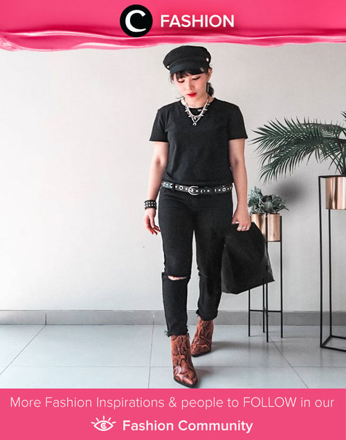 Clozette Ambassador @bebelicious shows her edgy side in an all-black outfit. Simak Fashion Update ala clozetters lainnya hari ini di Fashion Community. Yuk, share outfit favorit kamu bersama Clozette.
