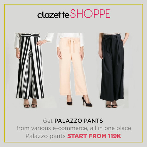 Clozetters, belanja celana palazzo baru MULAI 119 ribu dari berbagai e-commerce site, yuk! Celana palazzo wajib kamu punya sebagai investasi fashion item yang mudah dipadupadankan sesuai gayamu.  http://bit.ly/29yhGyK