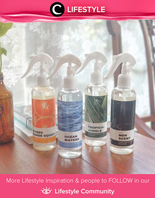 Kiumarket menghadirkan Anti-Bacterial Roomspray dengan aroma-aroma unik, lho. Ada Infused Orange Squash, Ocean Waters, Tropical Jungle, dan Scent of Man. Mana yang ingin kamu coba lebih dulu, Clozetters @rayditaa. Simak Lifestyle Update ala clozetters lainnya hari ini di Lifestyle Community. Yuk, share momen favoritmu bersama Clozette.