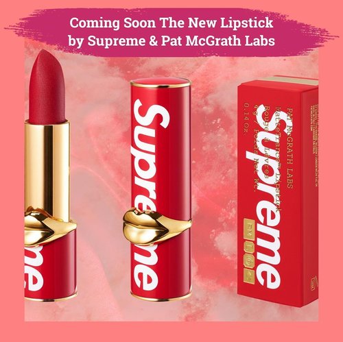 Kali ini Supreme berkolaborasi dengan make-up artist ternama, Pat McGrath, dan ini adalah kolaborasi pertama Supreme dalam kategori beauty, lho! Mereka akan meluncurkan the-first ever lipstick yang diberi nama Supreme®️/Pat McGrath Labs Lipstick: MatteTrance™️. Produk ini hanya memiliki satu shade: 'SUPREME' dengan warna merah yang memiliki hyper-pigmented formula.Lipstik ini dikembangkan secara eksklusif untuk koleksi Supreme New York Fall/Winter 2020. Untuk kamu yang mau memiliki lipstik ini, bisa membelinya di PATMcGRATH.COM .📷 allure.com#patmcgrathlabs #supreme #ClozetteID @patmcgrathreal @supremenewyork