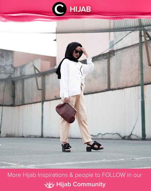 Clozette Ambassador @karinaorin chose neutral colors for her day out. Simak inspirasi gaya Hijab dari para Clozetters hari ini di Hijab Community. Yuk, share juga gaya hijab andalan kamu.
