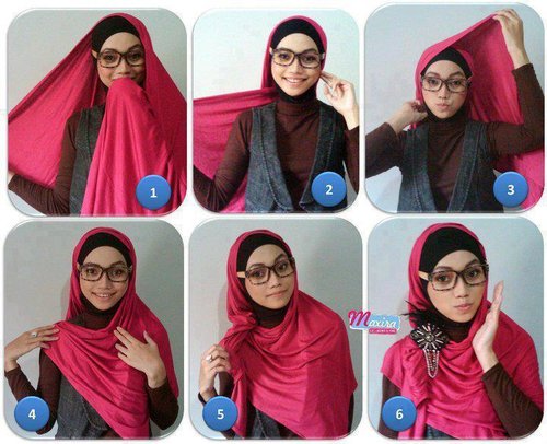Hijab Pashmina Kaos Tutorial #Tutorial