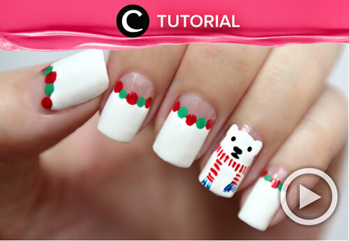 Winter / Christmas Nail Art! Polar Bear Wearing A Scarf http://bit.ly/2kS2FML.Video ini di-share kembali oleh Clozetter: @ranialda. Cek Tutorial Updates lainnya pada Tutorial Section.